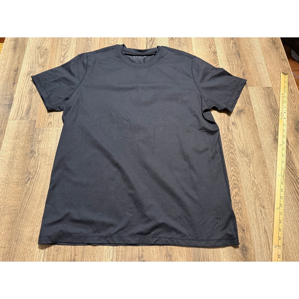 Zyia Active T-Shirt Mens XL Black Adult Crew Neck Recycled Performance Excellent